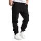 Herren Jogginghose Trainingshose Jogginghose Jogger Hose Hosen Cargo-Jogginghose Kordelzug Elastische Taille Multi Pocket Glatt Komfort Atmungsaktiv Casual Täglich Festtage Sport Modisch Schwarz Weiß