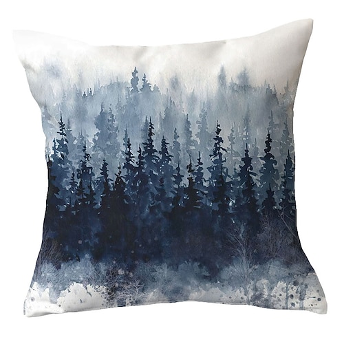 Feder doppelseitiger Kissenbezug 1 Stück weicher dekorativer quadratischer Wurfkissenbezug Kissenbezug Kissenbezug für Sofa Schlafzimmer überlegene Qualität maschinenwaschbar Image