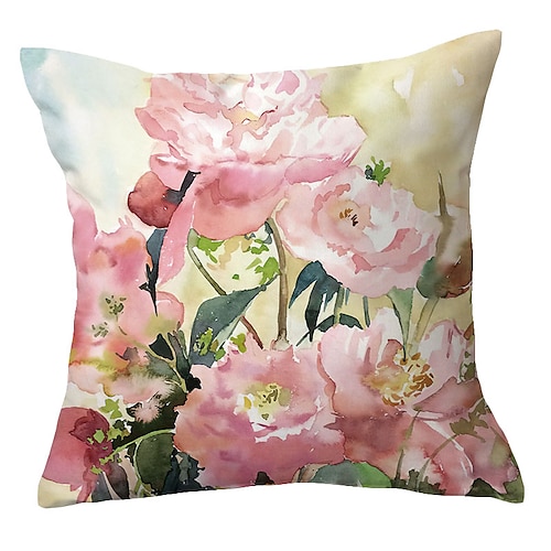 Feder doppelseitiger Kissenbezug 1 Stück weicher dekorativer quadratischer Wurfkissenbezug Kissenbezug Kissenbezug für Sofa Schlafzimmer überlegene Qualität maschinenwaschbar Image