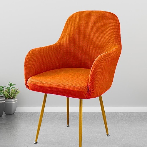 Küchenstuhlbezug aus einfarbigem, garngefärbtem Polyester Image