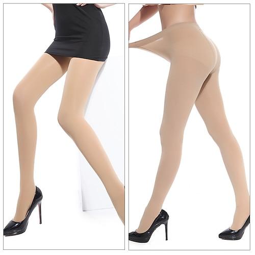 Damen Strümpfe Strumpfhose Kolbenheber Beinformung Hochelastisch Sexy C Hautfarben Schwarz Einheitsgröße