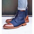 Herren Stiefel Abendschuhe Wanderschuhe Vintage Brautkleider schlicht Outdoor Täglich Wildleder Körpergröße erhöhen Stiefeletten / Stiefeletten Halbschuhe Schwarz Burgund Blau Herbst Winter