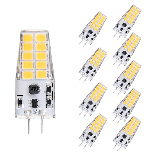 10 stücke 5 w led maislichter led bi-pin lichter 300 lm g4 t 20 led-perlen smd 2835 warmweiß weiß 12 v Image
