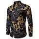 Herren gold bronzing camisa social shirts kleid schmal geschnitten neu langarm gestreiftes hemd für männer streetwear hemden club party gemusterte hemden