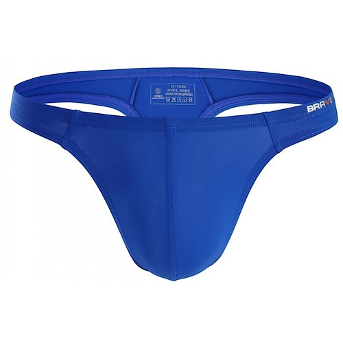 Herren Bademode Badehosen Schwimmen Tanga Elastische Taille Glatt Atmungsaktiv Weich Outdoor Casual Täglich Hawaiianisch Stilvoll Schwarz Weiß Mikro-elastisch Image