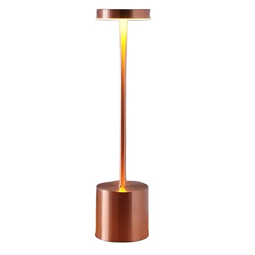 Akku-Tischlampe, wiederaufladbare, batteriebetriebene, tragbare Tischleuchte, Terrassenbeleuchtung, 3-stufige Helligkeit, stufenloses Dimmen, Außenleuchte für Restaurant/Zuhause/Terrasse Image
