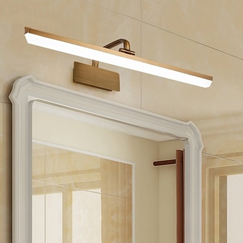 Lightinthebox LED-Schminktischleuchte, Kristall-Spiegelleuchte, moderne wasserdichte Spiegel-LED-Wandleuchten, Badezimmer-Silikagel-Wandleuchte, IP65, 110–240 V, 8/10/12/14 W Image