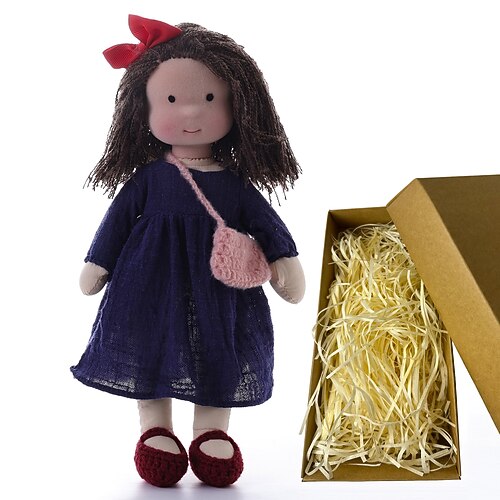 Waldorfdoll Baumwolle Waldorf Puppe Puppen Künstler handgemacht Festival Daumen Waldorf Weihnachtsgeschenk Image