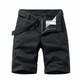 Herren Cargo Shorts Kurze Hosen Chino Bermuda Shorts Bermudas Arbeitsshorts Tasche Glatt Komfort Atmungsaktiv Knielänge Outdoor Casual Täglich Baumwollmischung Modisch Strassenmode Schwarz Wein