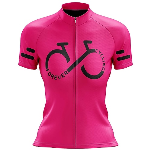 Damen Radtrikot Grafik Lustig Kurzarm Fahhrad Trikot Oberteil mit 3 Gesäßtaschen Mountainbike MTB Straßenradsport Schnelltrocknend Reflektierende Streifen Rückentasche Feuchtigkeitsableitend Sport Image