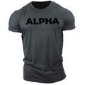 Herren Buchstabe Grafikdrucke T Shirt Grafischen T-Shirt 100% Baumwolle Kurzarm Grafik Hemd Heather Grey Weiß Rote Bequemes T-Shirt Outdoor Straße Modedesigner-Kleidung