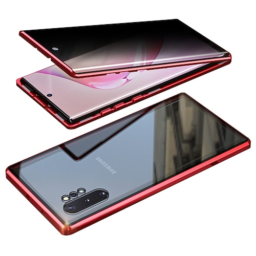 Handy Hülle Handyhüllen Für Samsung Galaxy S23 S22 S21 FE S21 Ultra Plus S20 Magnetische Adsorption Vollschutz Anti-Spionage Stoßfest Transparent Datenschutz Gehärtetes Glas Image