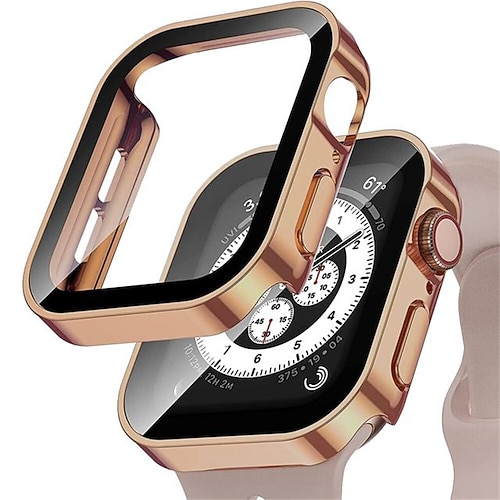 Uhrengehäuse mit Displayschutzfolie Kompatibel mit Apple Watch Ultra 49mm / Series 8 7 41mm 45mm / Series 6 5 4 SE 40mm 44mm Stoßresistent Harter PC Beobachten Abdeckung Image