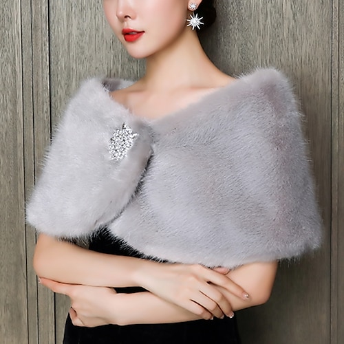 Elegant Damen Goldene Zwanziger Kunstpelz-Schal Der große Gatsby Charleston Kostüm Damen Valentinstag Maskerade Täglich Party Hochzeitsgast Erwachsene Schal Herbst Winter Herbst Winter Image