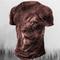 Herren Grafik Tiermotiv T Shirt Retro-Shirts Kurzarm T-Shirt 3D-Druck Rundhalsausschnitt Hemd Vintage Mode Designer Outdoor Täglich Sport Dunkelbraun Rote Blau Frühling Sommer Bekleidung S M L XL