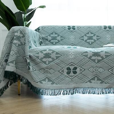 Sofa-/Couchbezug, Baumwolle, Sofaüberzüge, Sofahandtuchdecke, Sofaüberwürfe, Bezüge für Kissen, Couch, Couchbezug für Hunde, Möbelschutzbezug mit Quaste Image
