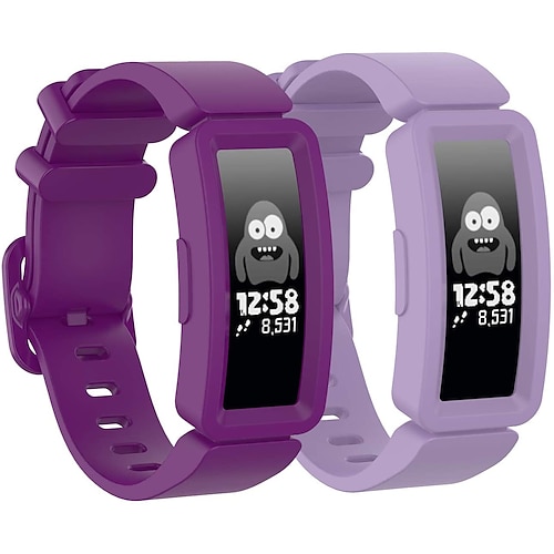 2 Packungen Uhrenarmband für Fitbit Ace 2 Silikon Ersatz Gurt mit Fall Weich Atmungsaktiv Sportarmband Armband Image