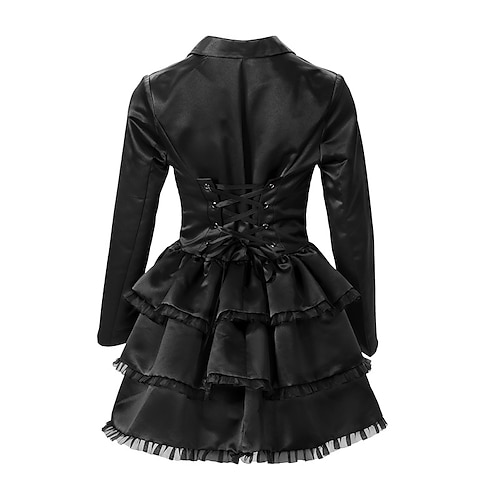 Retro Vintage Punk Gothic Steampunk Mantel Smoking Trenchcoat Pestdoktor Einfarbig Kostüm Damen Halloween Karneval Maskerade Karneval Leistung Party Erwachsene Mantel Ganzjahres