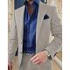 Herren Abendkleidung Blazer Sakko Geschäft Formeller Abend Hochzeitsfeier Modisch Brautkleider schlicht Frühling Herbst Polyester Glatt Tasche Lässig / Alltäglich Einreihiger Verschluss Blazer Blau