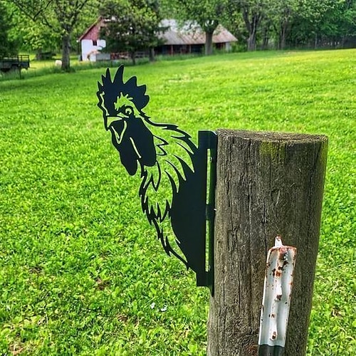 Tier-Metall-Gartenkunst-Dekoration, lustige guckende Kuh, Metall-Wandskulpturen, wetterfest, Schmiedeeisen, Kunst-Kuhschild, Outdoor-Garten, Bauernhaus-Dekoration, Kuh-Wanddekoration