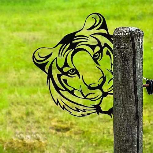 Tier-Metall-Gartenkunst-Dekoration, lustige guckende Kuh, Metall-Wandskulpturen, wetterfest, Schmiedeeisen, Kunst-Kuhschild, Outdoor-Garten, Bauernhaus-Dekoration, Kuh-Wanddekoration