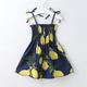 Sommermädchenkleid mit Blumenmuster, bedrucktes Kinderkleid, Babykleid