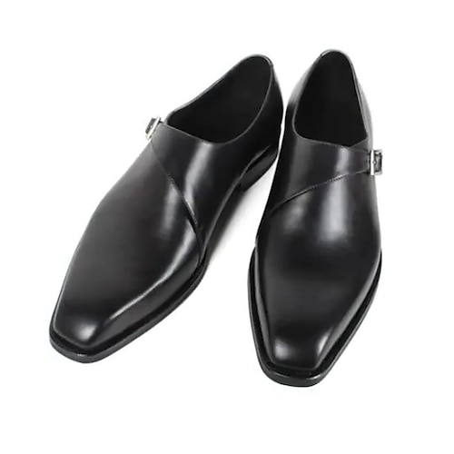 Braune Monkstrap-Schuhe aus Kunstleder für Herren – elegantes Schuhwerk für Business und Hochzeit Image