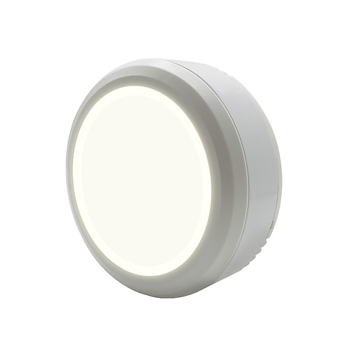 LED-Puck-Licht, 3 Stück, Unterschrank-Nachtlicht, Infrarot-Fernbedienung, Nachttisch-Korridorbeleuchtung, Pat-Eishockey-Lampe, AA-batteriebetrieben Image