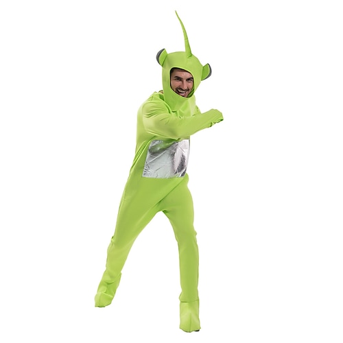 Paare Alien Teletubbies Cosplay Kostüm Familienkostüm Halloween Gruppenfamilienkostüme Unisex Film Cosplay Kostümparty Onesie Halloween Karneval Maskerade lustiges Kostüm Image