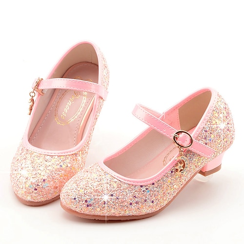 Mädchen Absätze Glitzer Prinzessin Schuhe PU Glitzer Kristall Pailletten Juwelen Kleinkind (9m-4ys) Kleine Kinder (4-7 Jahre) Große Kinder (ab 7 Jahren) Party Abend Paillette Purpur Rot Blau Herbst