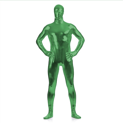 Glänzende Zentai-Anzüge Cosplay Kostüm Catsuit Karnevalskostüm Ganzkörperanzug Herren Damen Sex Sexy Kostüm Einfarbig Elasthan Latex Kostüm für Halloween Erwachsene Image