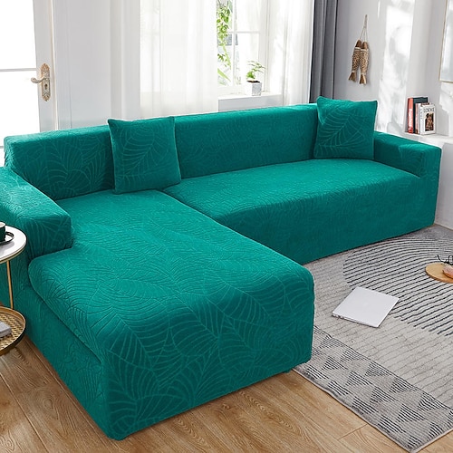 Stretch-Sofabezug, Schonbezug, weinrot, elastisch, Sofagarnitur, Sessel, Zweisitzer, 4- oder 3-Sitzer, L-Form, Jacquard, grau, wasserabweisend, einfarbig, weich, strapazierfähig, waschbar Image