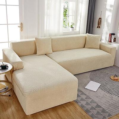 Stretch-Sofabezug, Schonbezug, weinrot, elastisch, Sofagarnitur, Sessel, Zweisitzer, 4- oder 3-Sitzer, L-Form, Jacquard, grau, wasserabweisend, einfarbig, weich, strapazierfähig, waschbar Image