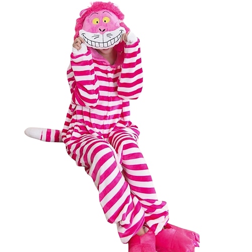 Karnevalskostüm 2026 Tier Katze Zeichentrick Kigurumi-Pyjamas Ausgefallene Kostüme Onesie-Kostüm Warm Schlafanzug Lustiges Kostüm Erwachsene Unisex Männer und Frauen Halloween Karneval Party Leistung