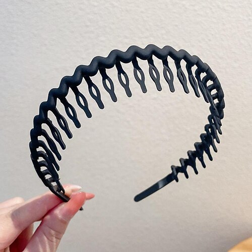1 Stück Kunststoff-Haargummis mit Zähnen, dünne Stirnbänder für Frauen, Mädchen, Teenager, rutschfeste Haarkamm-Kopfbänder, Haar-Accessoires