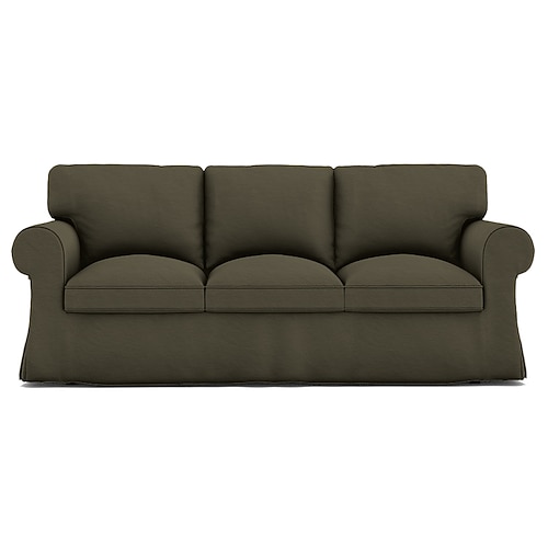 3-Sitzer Sofa-Bezug Baumwollsofa-Bezug mit 3 Kissenbezügen und 3 Rückenlehnenbezügen Ektorp Bezug waschbarer Möbel-Protektor Image