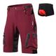 Arsuxeo Herren Kurze Radhose MTB Radlerhose Fahrradhose Fahrradshorts Fahhrad Kurze Hose Baggyhosen entspannte Passform MTB Mountain Rennrad Sport Atmungsaktiv Rasche Trocknung Wasserdichter