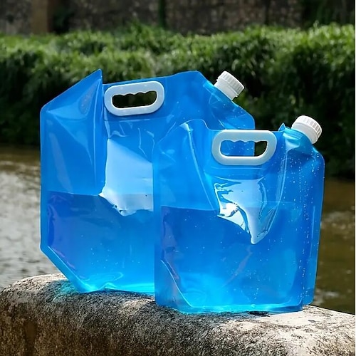 5l/10l Outdoor-Camping-Wasserbeutel, tragbar, faltbar Zusammenklappbarer Wasserbehälter zum Wandern, Picknicken, Grillen mehr Image