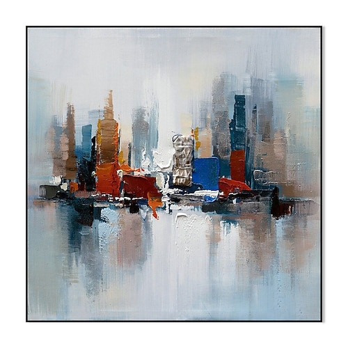 Handgefertigtes Ölgemälde auf Leinwand, Wandkunst, Dekoration, modern, abstrakt, für Heimdekoration, gerolltes, rahmenloses, ungedehntes Gemälde Image