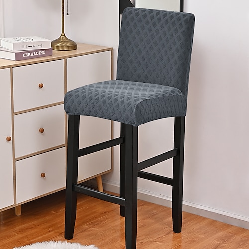 1 Stück Stretch-Jacquard-Esszimmerstuhlbezug Stuhlhussen, Stretch-Stuhlbezug mit hoher Rückenlehne, XL-Stuhlbezug, Barhocker-Stuhlbezug, Stuhlschutzbezug, Sitzbezug mit Gummiband für Esszimmer Image