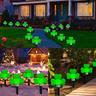 Solarenergie Innenhof Kleeblatt Atmosphäre Licht, st. Patrick's Day Outdoor-Zeltdekoration, LED-Rasen-Lichterkette, Garten-Nachtlicht, Festival-Dekoration, Solarenergie-Lampe für den Außenbereich, IP65 wasserdicht