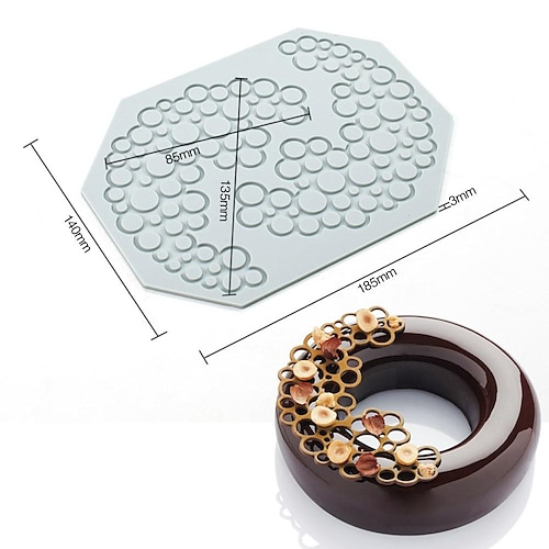 lange streifen liebe blase fondant spitze pad diy backen dekoration molekular kochen druckform Image