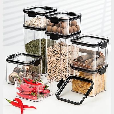 versiegelte Dosen Körner Küche zur Aufbewahrung von Lebensmittelqualität transparente Kunststoffdosen Box Snack Trockenwaren Tee Vorratsbehälter Küchenartikel Image