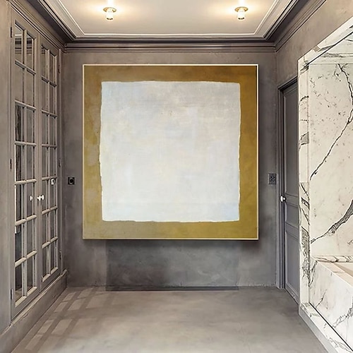 Handgefertigtes Ölgemälde auf Leinwand, Wandkunst, Dekoration, modern, nordisch, abstrakt, schlicht, Persönlichkeit für Heimdekoration, gerolltes, rahmenloses, ungedehntes Gemälde Image