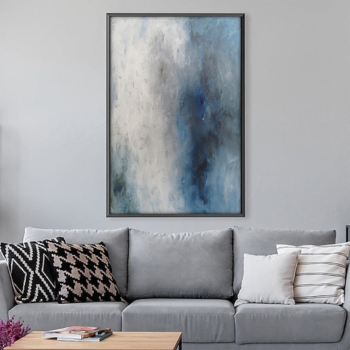 handgemalte Wandkunst, blauer Himmel, abstraktes Gemälde, großes abstraktes Himmelsgemälde, großes Wandkunst-Wolken-Leinwandgemälde, abstrakter Himmel, modernes Bild, abstrakte Kunst, Heimdekoration, Image