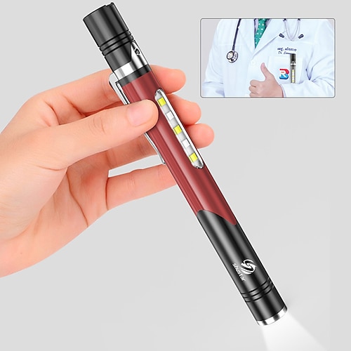medizinische taschenlampe stift licht professionelle dual lichtquelle wiederaufladbare lampe mit seitlichen lichtern für die ophthalmologie stomatologie Image