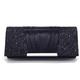 Damen-Clutch-Taschen aus Polyester für die Braut- und Hochzeitsfeier am Abend mit Kette in einfarbigem Silber, Schwarz, Rosa