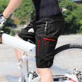 Herren MTB Hosen Radlerhose Fahrradhose Fahrradshorts Fahhrad Kurze Hose Baggyhosen MTB Mountain Rennrad Sport Atmungsaktiv Schnelltrocknend Leichtgewichtig Reflexstreiffen Schwarz mit Rot Schwarz