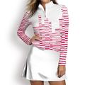 Damen poloshirt Violett Schwarz Rosa Langarm Sonnenschutz Shirt Herbst Winter Damen-Golfkleidung, Kleidung, Outfits, Kleidung