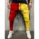 Herren Eng Jogginghose Jogger Karottenhose Hose Hosen Freizeithose Patchwork Kordelzug Elastische Taille Einfarbig Sport In voller Länge Casual Täglich Strassenmode Sport Chino Schlank Schwarz / Wei